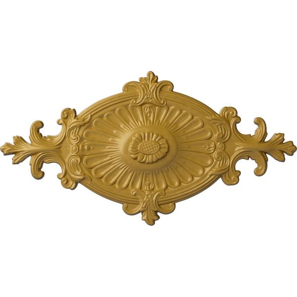 Ekena Millwork Quentin Ceiling Medallion, Hand-Painted Iridescent Gold, 23 1/2"W x 12 1/4"H x 1 1/2"P CM23RO1IGS - main
